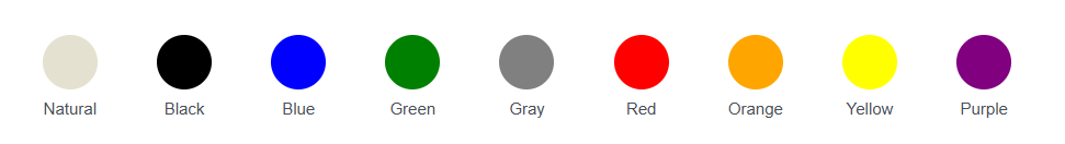 Nylon Standard Colors